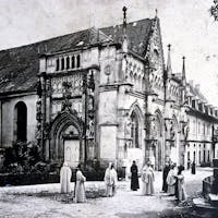 Abbazia di Hautecombe, Fotografia storica. © Communauté du Chemin Neuf Abbazia di Hautecombe, Fotografia storica. © Communauté du Chemin Neuf