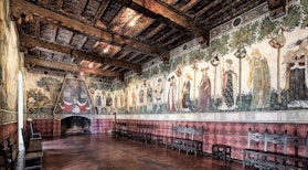 castello della manta, affresco, storia