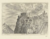 Hendrick van Cleve, Tivoli, tempio c.d. di Vesta e Cascate, 1560 