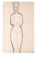 Amedeo Modigliani, "Nu de femme debout", | © FAI Amedeo Modigliani, "Nu de femme debout", Collezione Sforni, Villa Necchi Campiglio (Milano)