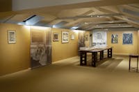 La mostra di Adriano Pallini a Villa Necchi Campiglio Stanza della mostra di Adriano Pallini con opere