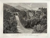 Gaetano Cottafavi, Nuova cascata dell’Aniene a Tivoli, 1835 