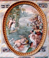Cesare Nebbia, Re Anio annega nel fiume per salvare la figlia rapita da Mercurio, Villa d’Este, 1569 