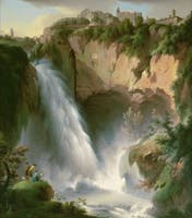 Michael Wutky, Veduta di Tivoli con la cascata dell’Aniene, 1718 