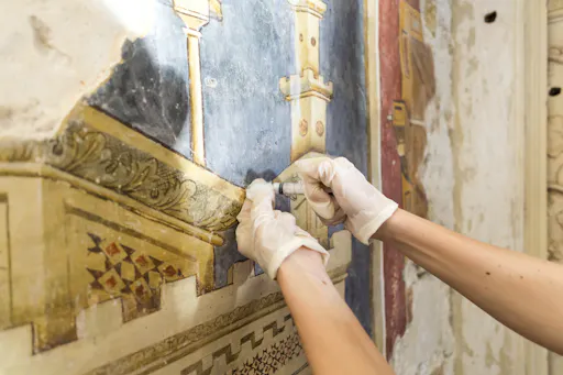 Restauri in corso nella Chiesa dell'Abbazia di Cerrate (LE)