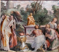 Cesare Nebbia, Adorazione di Ino-Leucotea-Mater Matuta, significata per Sibilla Albunea-Tiburtina, Villa d’Este, 1569 