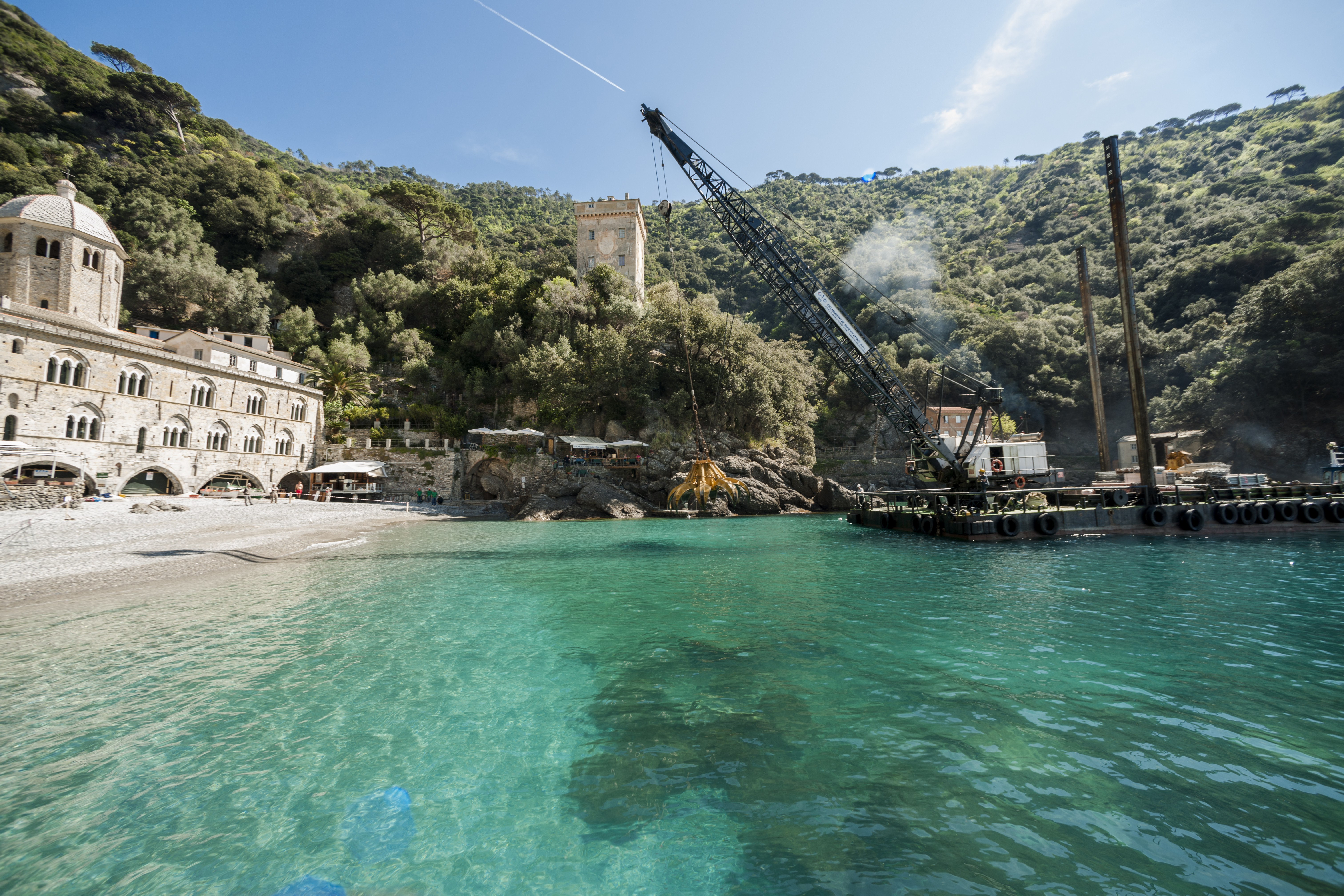 Cantiere all'Abbazia di San Fruttuoso | Ph. Marco Ligabue | Foto © Archivio FAI