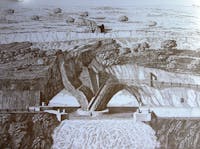 Disegno su progetto di Clemente Folchi, Sbocco dei trafori Gregoriani, 1826 - 1838 