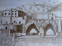 Disegno su progetto di Clemente Folchi, Imbocco dei trafori Gregoriani, 1826 - 1838 