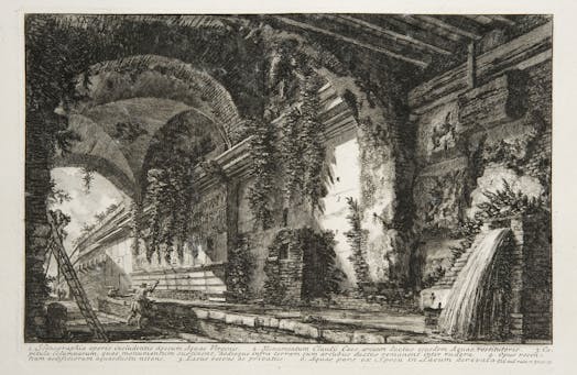 Giovanni Battista Piranesi, Scenographia operis includentis Specum Aquae Virginis, 1762 
