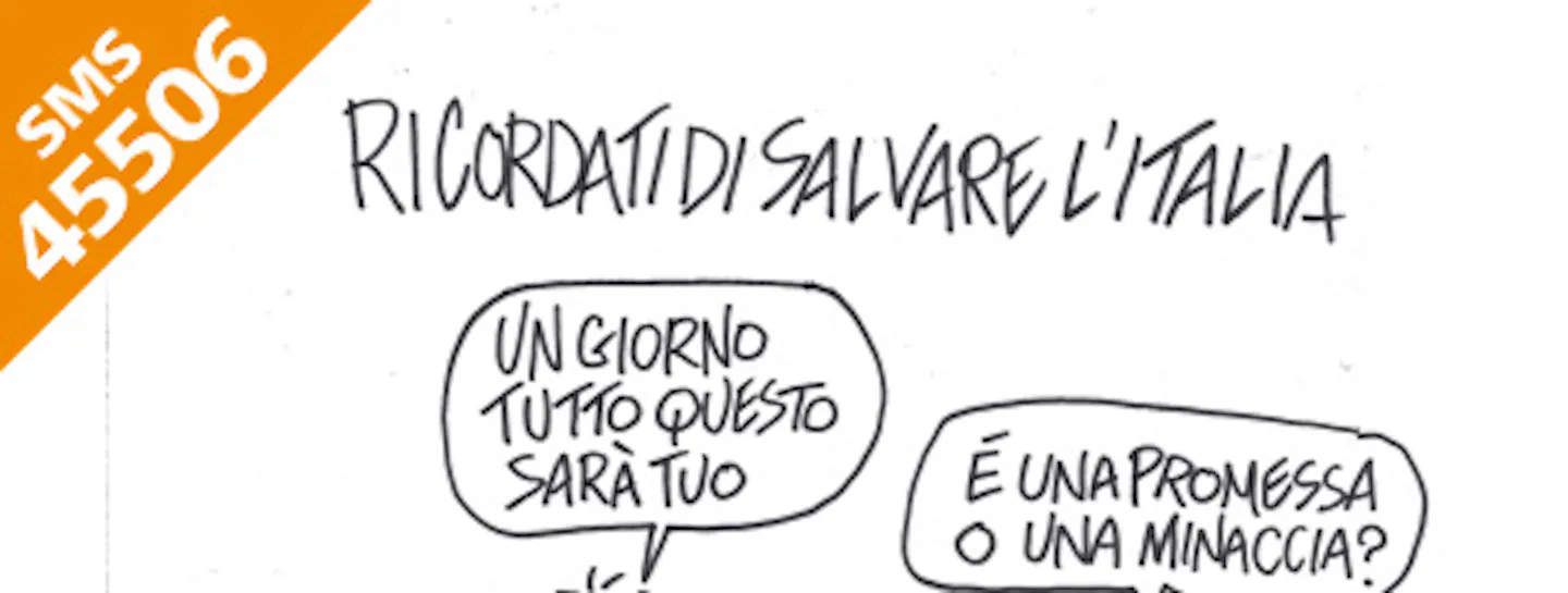 Vauro, una vignetta per la campagna del FAI Vauro, una vignetta per la campagna del FAI