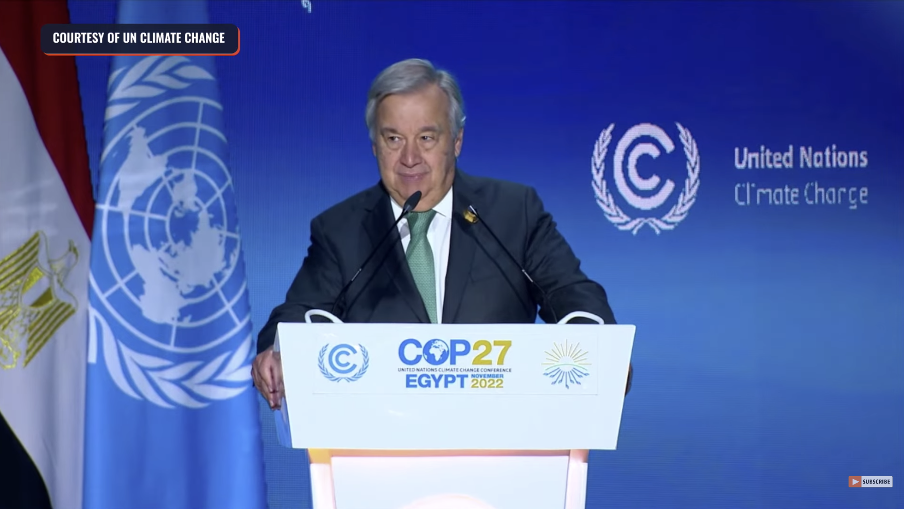 COP27: l’allarme del Segretario generale dell’ONU Antonio Guterres