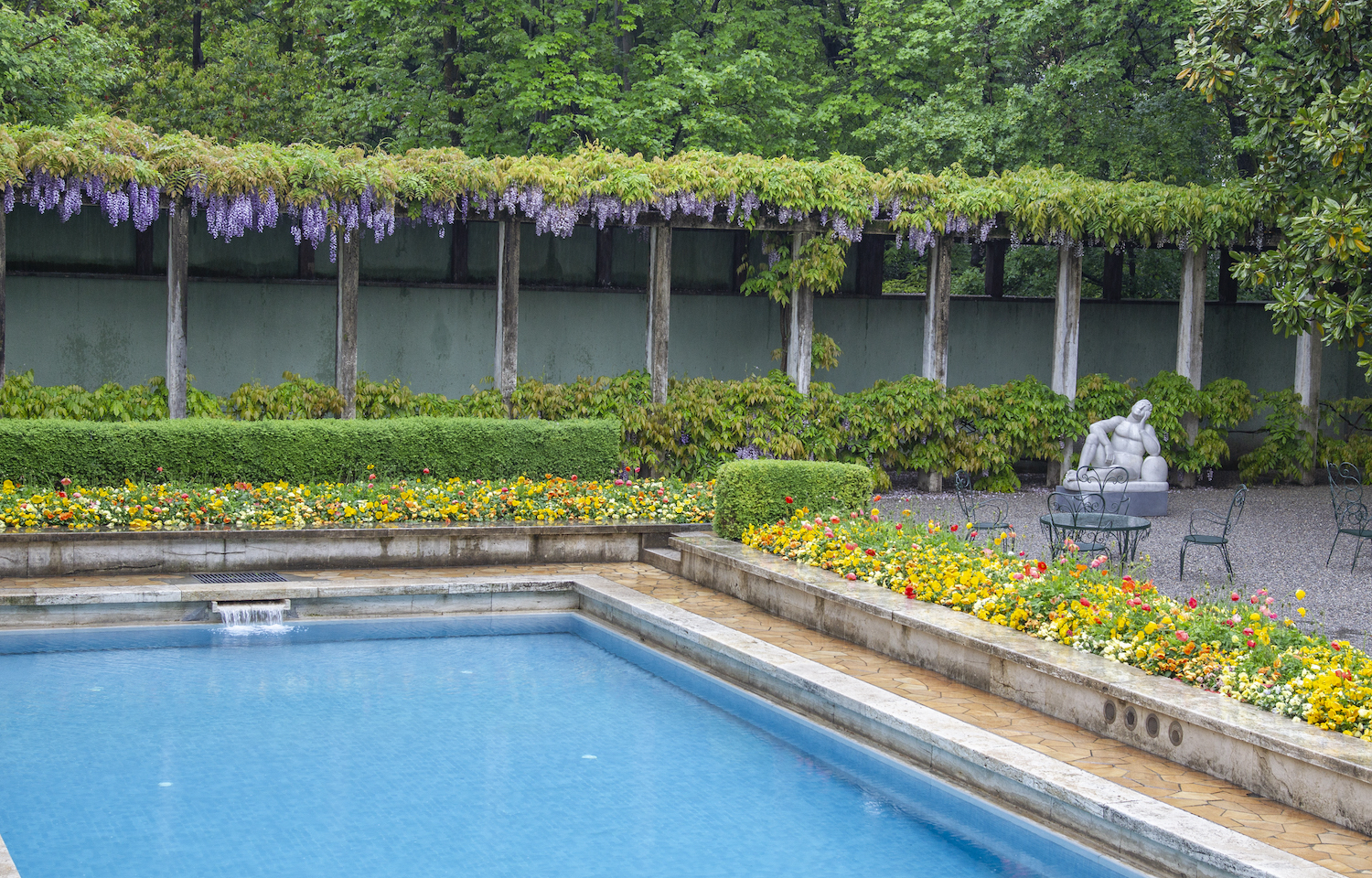 Il restauro della “pergola del glicine” a Villa Necchi Campiglio