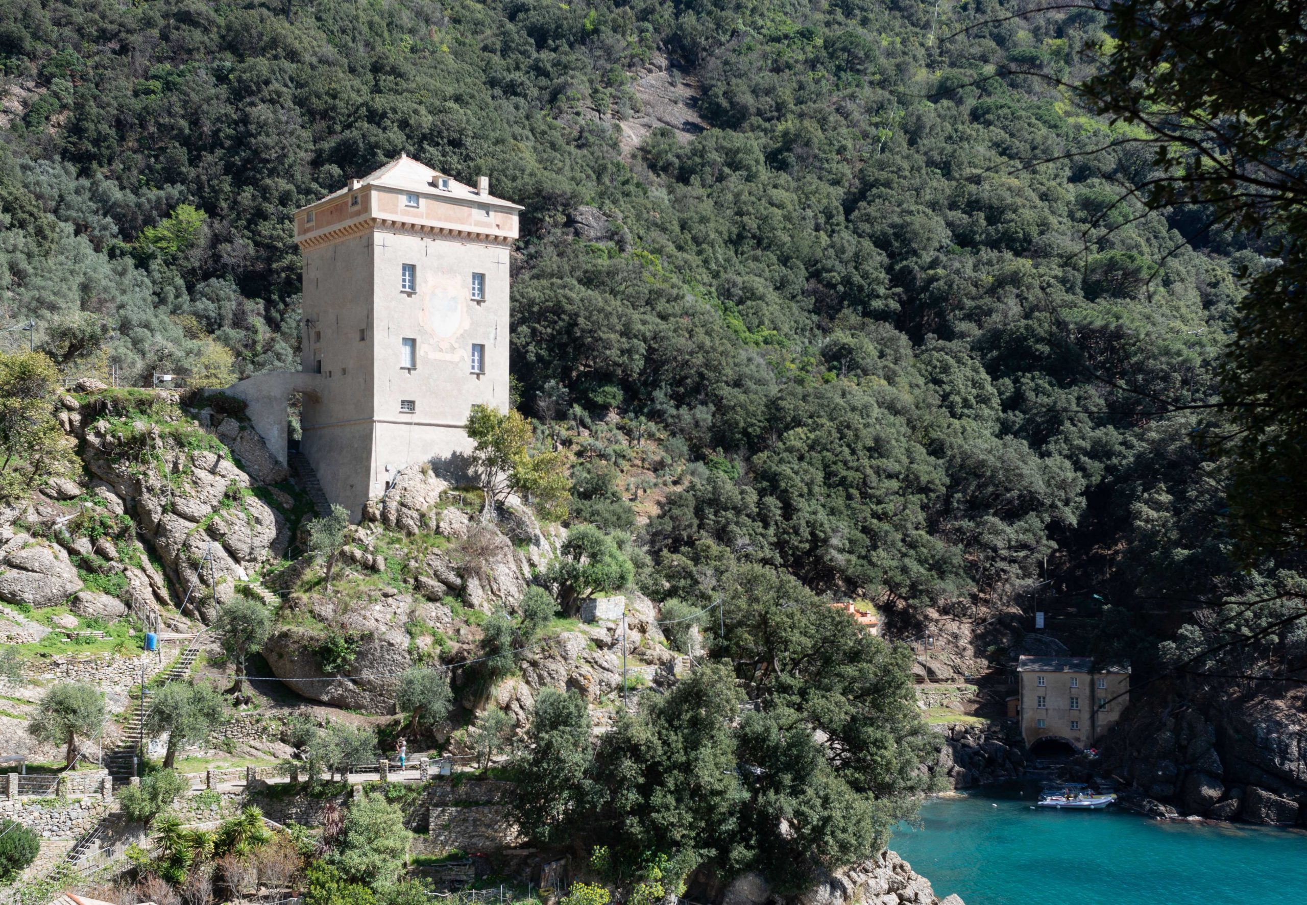 I rondoni volano intorno alla Torre Doria di San Fruttuoso
